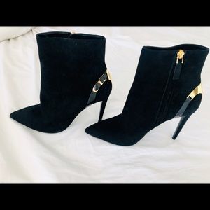 Ralph Lauren Black Suede Stiletto Boot 8.5
